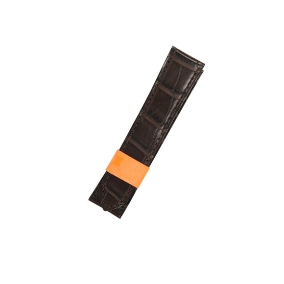 Cartier Watch Strap 4.5m x 82.55m Brown Crocodile Leather Band Deployment Buckle - Picture 4 of 5
